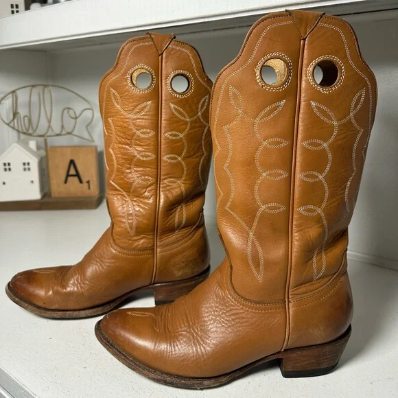 Idyllwind Western Cowboy Boots Tan Leather Embroidered Cowgirl Women’s 9.5B - Picture 1 of 10